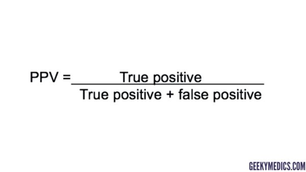 Positive predictive value (PPV) equation