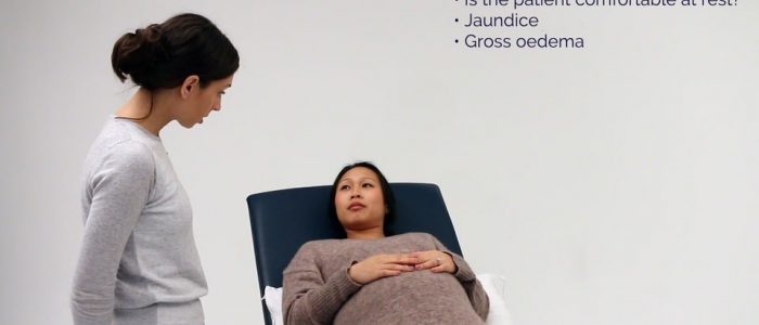 Obstetric abdominal examination - pregnancy inspection