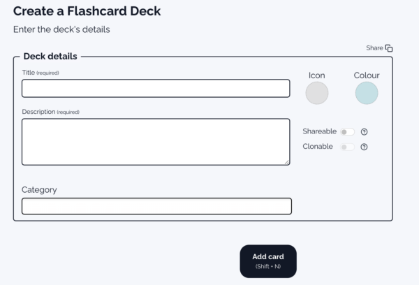 Flashcard creator - Flashcard Example
