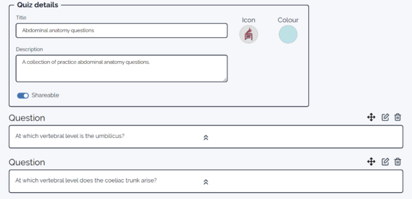 An image showing how to change the order of questions in our quiz maker tool