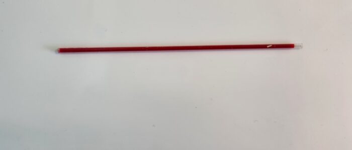 A correctly filled capillary blood sample tube