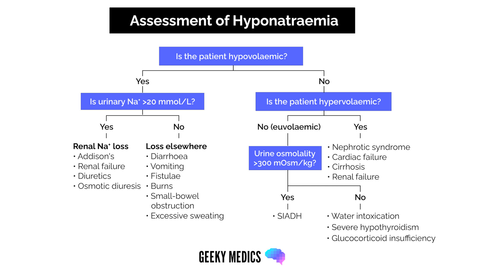 Assessment of hyponatraemia flowchart