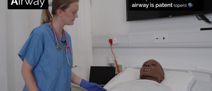 Assess the patient's airway
