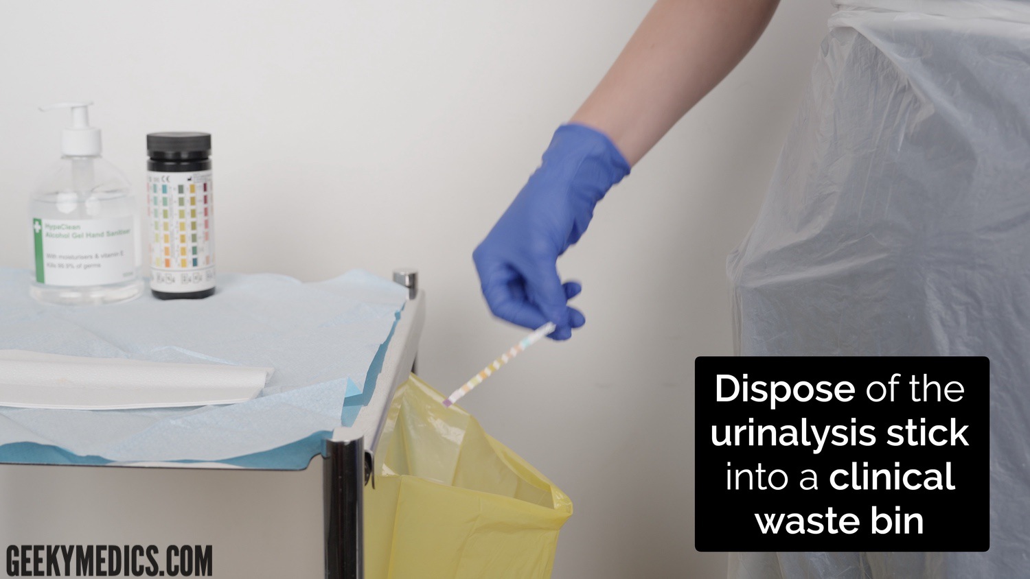 Urinalysis - dispose of urinalysis stick