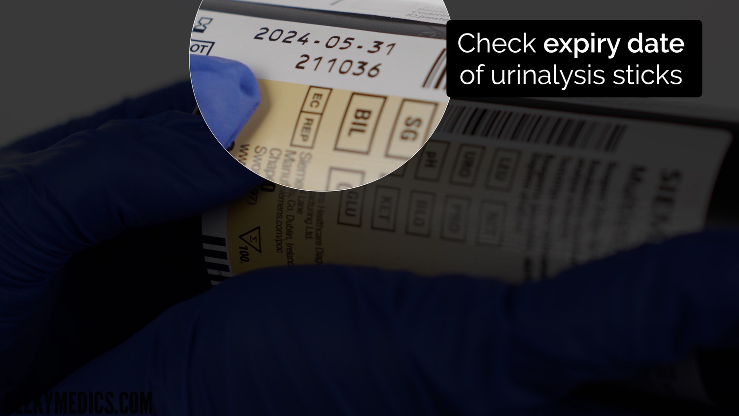 Urinalysis - check expiry dates