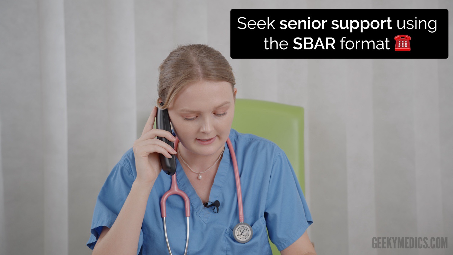 Seek senior support using SBAR format