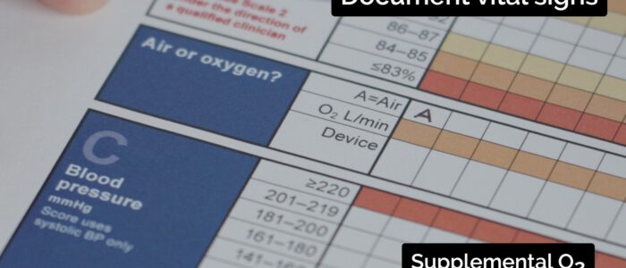 Document vital signs on a NEWS2 chart - supplemental oxygen