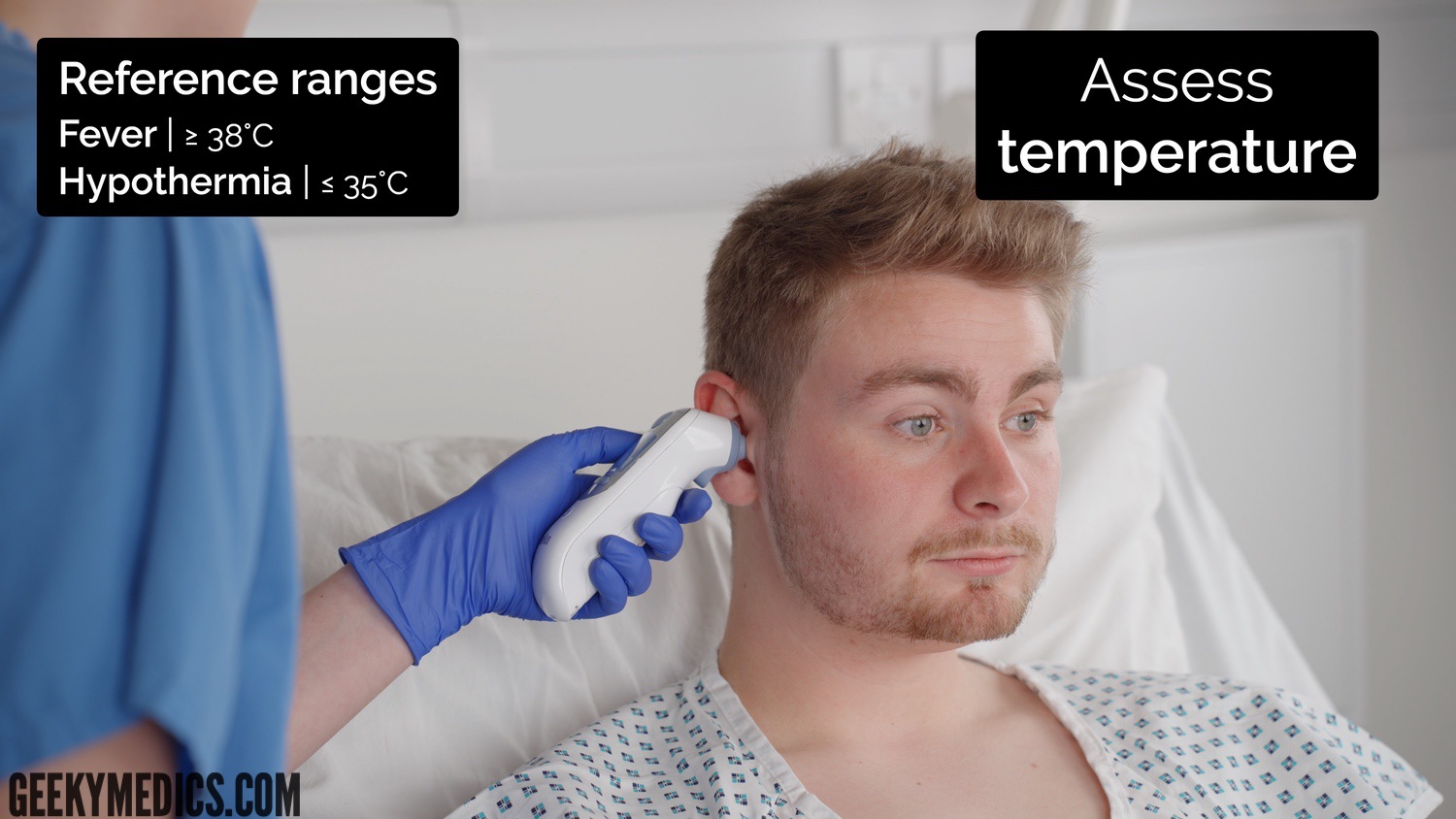 Measure vital signs - temperature