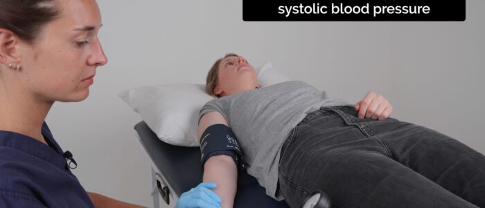 Lying and standing blood pressure: approximate systolic blood pressure