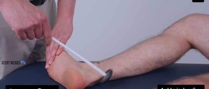 Lower limb neurological examination - Ankle-jerk reflex (S1)